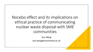 The Nocebo Effect in Communicating Nuclear Waste Disposal with SME Communities