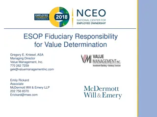 ESOP Fiduciary Responsibility for Value Determination