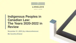 Indigenous Rights Litigation in Canadian Law: A Review of 2020-2022