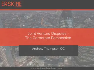 Joint Venture Disputes from a Corporate Perspective