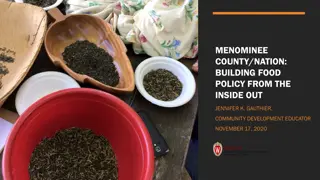 Menominee County/Nation: Building Food Policy for Health Equity