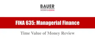 Managerial Finance: Time Value of Money Review