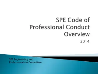 Professional Code of Conduct for SPE Members