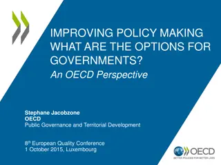 Enhancing Policy Making: Options for Governments - An OECD Perspective