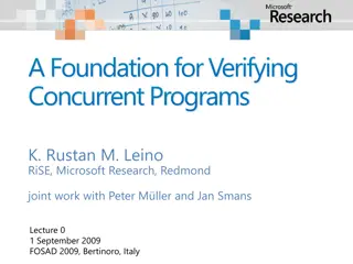 Foundations of Concurrent Program Verification