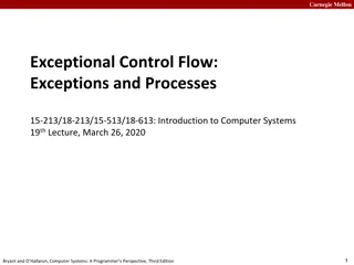 Understanding Exceptional Control Flow in Computer Systems