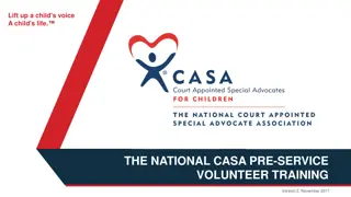 National CASA Pre-Service Volunteer Training Overview