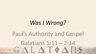 Understanding Paul's Authority and Gospel in Galatians