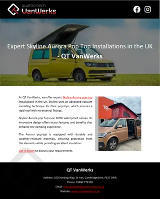 Expert Skyline Aurora Pop Top Installations in the UK - QT VanWerks