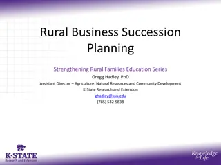 Rural Business Succession Planning and Family Education Series