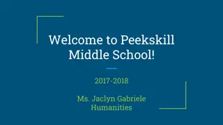 Peekskill Middle School Humanities Course Overview