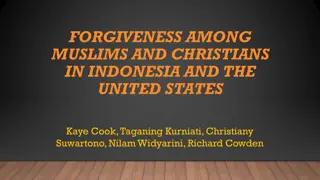 Comparative Study of Forgiveness Among Muslims and Christians in Indonesia and the US