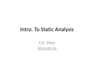 Introduction to Static Analysis in C.K. Chen's Presentation