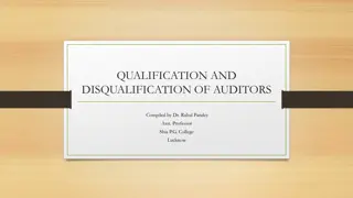 Qualification and Disqualification of Auditors in Company Law