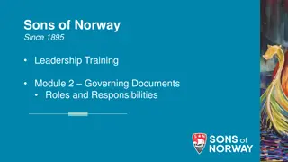 Sons of Norway Leadership Training: Governance and Responsibilities