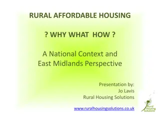 Rural Affordable Housing: A National and East Midlands Perspective