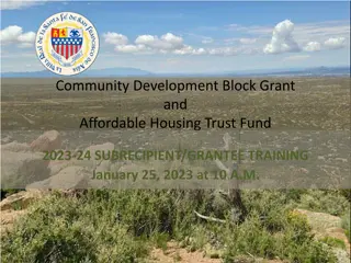 Affordable Housing Trust Fund Training for Subrecipients and Grantees