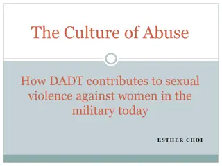 Impact of DADT Policy on Sexual Violence Against Women in the Military