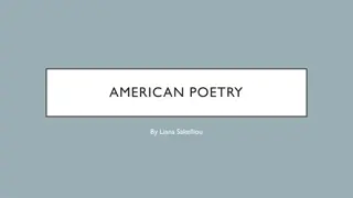 American Poetry and Authors: A Brief Overview