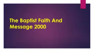 The Baptist Faith And Message 2000: The Scriptures