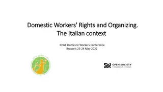 Domestic Workers' Rights and Organizing in the Italian Context