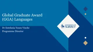 Global Graduate Award in Languages at University of Surrey