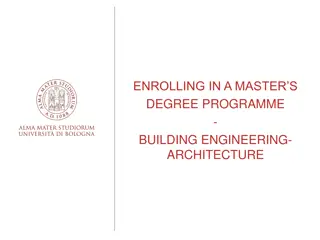 Enrolling in a Masters Degree Program in Building Engineering & Architecture