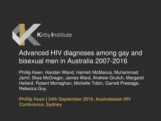 Advanced HIV Diagnoses Among Gay and Bisexual Men in Australia: 2007-2016 Study Analysis