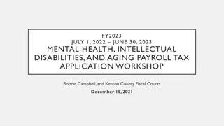 Fiscal County Workshop on Mental Health, Disabilities & Aging Services