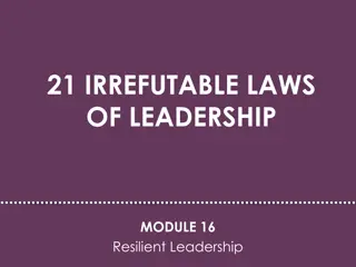 Laws of Leadership: Resilient Leadership Module