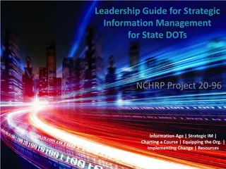 Leadership Guide for Strategic Information Management in State DOTs