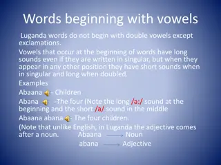 Learning Luganda: Vowel Sounds and Practice Song