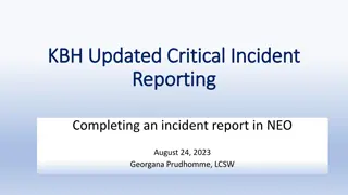 Critical Incident Reporting in Behavioral Health Services