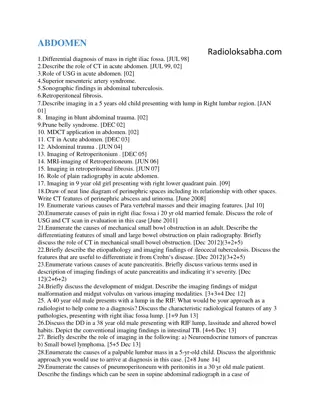 Comprehensive Radiological Imaging Review in Abdominal and Adrenal Pathologies