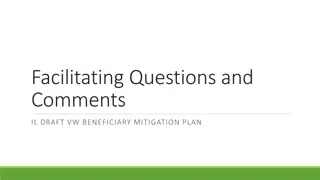 Facilitating Questions and Comments for Beneficiary Mitigation Plan Draft