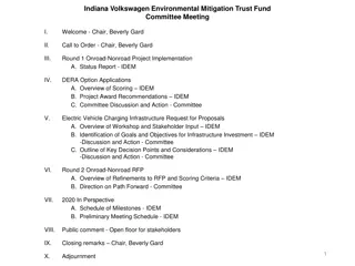 Indiana Volkswagen Environmental Trust Fund Committee Meeting Update