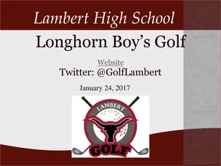 Lambert High School Boys Golf Program Information