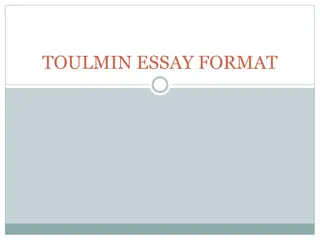 Mastering the Toulmin Essay Format and Organizing Your Argument Effectively