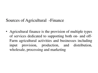 Agricultural Finance and Banking System Overview