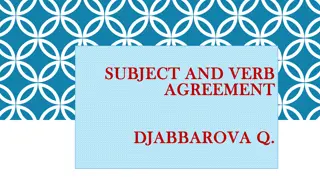 Subject-Verb Agreement in Grammar