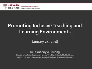 Challenges and Strategies for Promoting Inclusive Teaching and Learning Environments in Higher Education