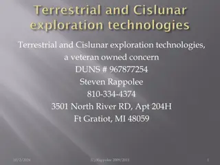 Innovative Technologies for Terrestrial and Cislunar Exploration