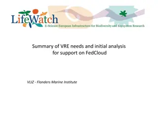 Summary of VRE Needs and Initial Analysis for Support on FedCloud VLIZ - Flanders Marine Institute