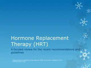 Hormone Replacement Therapy (HRT): Recent Recommendations and Guidelines