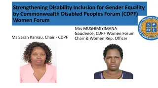 Empowering Women with Disabilities for Gender Equality: Insights from Commonwealth Disabled People Forum