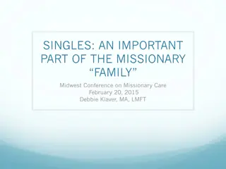 Singles: An Important Part of the Missionary Family - Insights from Biblical Perspectives