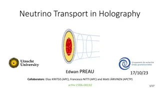 Neutrino Transport in Holography Research Study