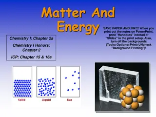 Understanding Matter and Energy in Chemistry: A Comprehensive Overview