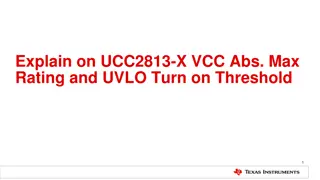 UCC2813-X VCC Abs. Max Rating and UVLO