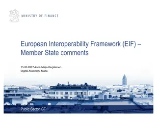 European Interoperability Framework (EIF) Member State Comments by Anna-Maija Karjalainen